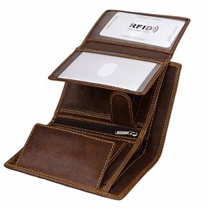 Brieftaschen für Männer schlanker bifold echte Leder für Taschenwallet 14b7#