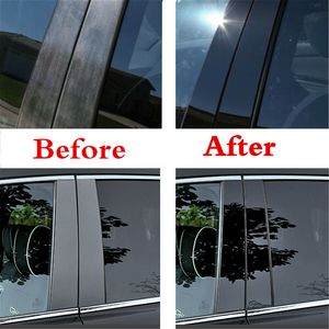 6Pcs Car Pillar Posts Door Window Trim Cover for Mercedes ML-Class W164 2006 2007 2008 2009 2010 2011 BC Column Sticker