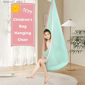 Hammocks 2024 New Childrens Garden Hanging Inflatable Pendant Cradle Cocoon Swing Chair Outdoor Balcony Swing Childrens SPDQ
