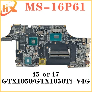 MSI MS16P61 MS16P6 GP63 GL63 WE63ラップトップマザーボードI5 I7 8th Gen GTX1050 GTX1050TI P1000 V4Gのマザーボードメインボード