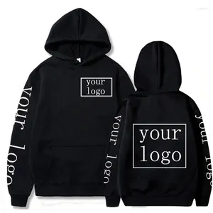 Hoodies masculinos sua própria marca de design logotipo/imagem personalizada homens homens maiores mensagens de moletom de moletom de moletom de moletom casual