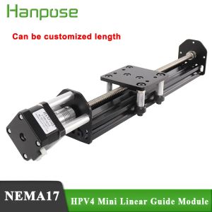 Novos OpenBuilds HPV4 Mini V Módulo Linear Linear Linear 100mm com Motor NEMA17 17HS3401S Motor de passo para reprime a impressora 3D