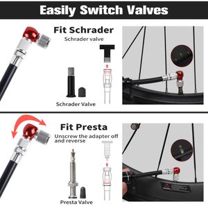 West Bisiklet Taşınabilir Bisiklet Pompası Bisiklet Bisiklet Lastik Lastik Yama Onarım Araçları Set PRESTA SCHRADER VALF MTB YOL Bisiklet El Pompası