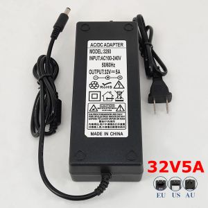 Laddare 100240V AC till DC 32V 5A Power Adapter Supply Charger Adapter 5,5 mm x 2,5 mm Plug US EU AU Plug 32V/5A Strömförsörjning