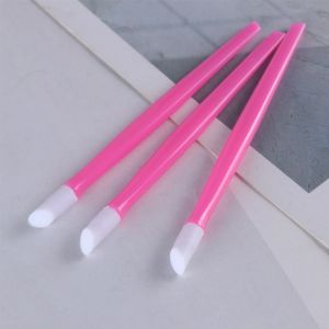 NEU 3PCS/LOT 9,8 cm Weichnagel Nagelhaut Pusher Kunststoff Gummi -Rosa Farbe Hochwertiges Nagel -Werkzeug -Set Manikürezubehör Sanc370