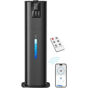 Smart Humidifier for Large Bedrooms - 2.11 Gallon Capacity, Silent Operation, Top Fill Design, Fog-Free Mist, Smart App and Remote Control, 3 Speeds