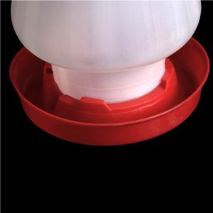 1L Automatic Red Plastic Feeder Baby Chicken Chicks Hen Poultry Feeder Lid & Handle