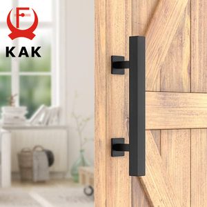 KAK 12" Heavy Duty Pull and Flush Door Handle Set Sliding Barn Door Handle Large Rustic Two-Side Design Door Handle Hardware