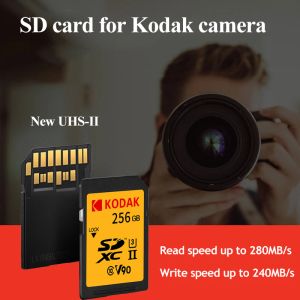 Cards Kodak 256GB SD Card UHSII U3 V90 Ultra Pro SDXC Flash Memory Cards 8K HD Video Max High Speed 280MB/s for DSLR Camera Computer