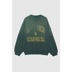 Bluza bing nowa niszowa projektant projektant Ab Hoodie pullover swobodny mody litera vintage nadruk okrągły bawełniany trend luźne wszechstronne sweter mrsa