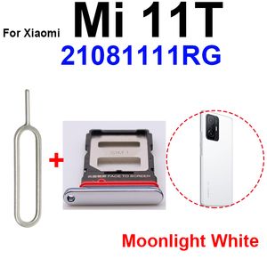 Sim Card Tray Slot Holder For Xiaomi Mi 11T Mi 11T Pro 21081111RG 2107113SG Reader Sim Card Adapter Replacement Parts