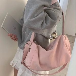 PU Soft Leather Shoulder Bag Solid Color Highend Minimalist Crossbody Fashionable Large Capacity Pillow 240410