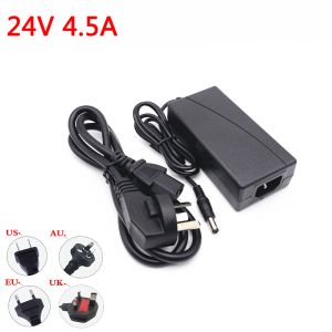 Chargers New Adapador adequado de potência 24V 4.5A AD 100V240V Adaptador DC 24V4.5A 108W Fonte de alimentação DC 5,5 mm x 2,1mm carregador para tira de LED