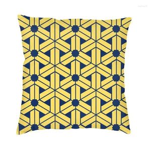 Pillow Golden Modern Geometric Pattern Cover 40x40cm Soft Geometry Art Case For Sofa Square Pillowcase Home Decorative