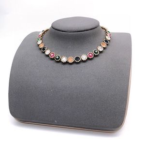 Złoty łańcuch Naszyjnik dla kobiet retro vintage motyl pszczoła 2 warstwowa wisiorek Naszyjniki projektant wielokolorowych kryształowa biżuteria mężczyźni Choker Cuban Link Chain Prezent