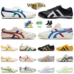 2024 Yeni Kaplan Sneaker Tiger Meksika 66 Koşu Ayakkabı Vintage Kombinasyon Eğitimcileri Serisi Sarı Somunlar Ünlü Açık Ayakkabı Orta Tablo Yaşam Tarzı Onitsukass Box