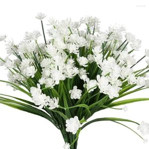 Fiori decorativi piante artificiali Falne fiore finto verde finta decorazione primaverile decorazione da sposa resistente ai raggi UV