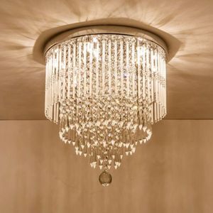 Iluminação moderna de lustre de cristal K9 Luminidade de luminária de luminária de teto LED para sala de jantar quarto de banheiro Livingro276y