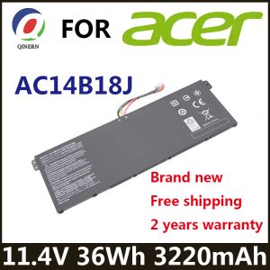 Baterias AC14B18J 3220MAH Bateria de laptop AC14B13J para Acer Aspire E3111 E3112 E3112M ES1531 MS2394 B115MP EX2519 N15Q3 N15W4 11.4V