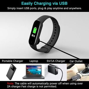 Magnetiska laddare för Xiaomi Mi Band 7 6 5, USB -laddningskabel för Miband 4 3 2 Pure Copper Core Power Cord Smartband Charger.