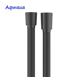 Aqwaua Black PVC Shower Hose Plumbing Hose 1500mm用の1500mmコネクタシャワーパイプ