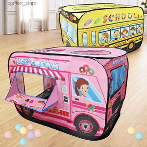 Toy Tents Childrens Play Tent Playground Indoor Outdoor Kids Gamehouse Toy Hut Easy Fold Playhouse Truck Truck Ice Cute و School Bus L410