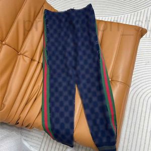 Women's Pants Capris Designer 2024 Spring Festival New Classic Full Body Printed Jacquard Red Green Ribbon Spliced ​​Casual Guard PFWO