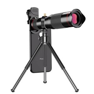 Lens 48x 36x 4K HD Telescope för mobiltelefonens mobiltelefonlins +stativ Monokulärt telezoomobjektiv för iPhone -smartphone