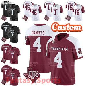 2 Johnny Manziel Texas am Aggies Moose Muhammad III koszulka 7 College Football Ed Marcel Reed Evan Stewart 1 Amari Daniels Conner Weigman New White Red