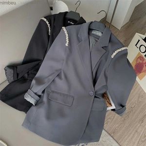 Frauenanzüge Blazer 2023 Neuanzugsmantel mit mittlerem Anzug Top Trend Frauen Blazer und Jacken Blazer Femenino Blazer für WomenL240117