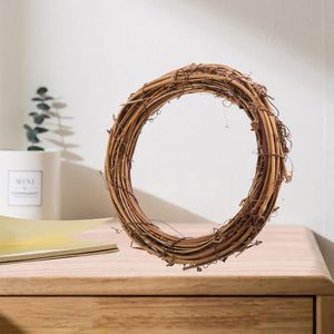 Rattan Ring Flexible Xmas Decor Ring Shape Dried Rattan Ring Wreath Garland for Christmas DIY Craft Home Party Holiday Decoratio