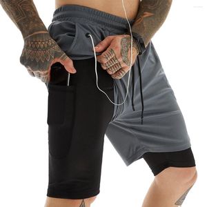 Men's Shorts Double Layer Mesh Elastic Waistband With Drawstring Quick Dry And Breathable Fabric Great For Training Or Sports