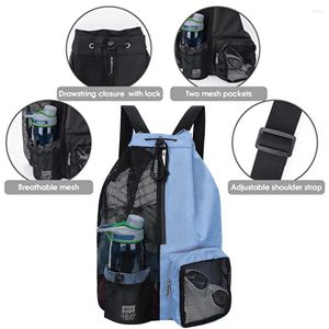 Outdoor Bags Mesh Drawstring Backpack Swim Bag Lightweight Swimming Sports Waterproof Adjustable Strap For Gym