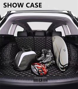 SJ Custom Full Set Fit For Ford Edge 5Seats 2023 år Auto Fittings Vattentät bilstam Matt Tail Boot Tray Foder Bakre last