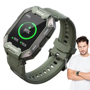 Saatler Militars Smart Watches Engebeli Açık GPS Akıllı Saati 1.71 inç Açık Taktikler Spor Sağlam Smartwatch Engebeli Açık GPS