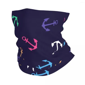 Scarves Colorful Anchor Navy Bandana Neck Gaiter Balaclavas Face Mask Scarf Multi-use Headband Outdoor Sports For Men Women All Season