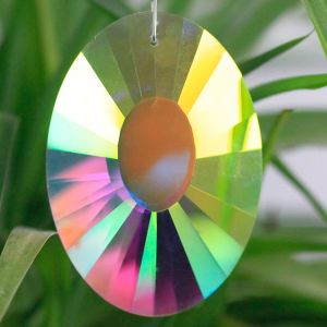 AB Color 38mm/50mm 1 Piece Crystal Prism Drop Part Feng Shui Glass Pendant For Lamp Wedding Decorations Chandelier