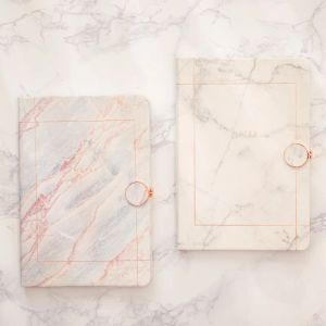 Notebooks Creative Marbled Notebook Diary with Metal Magnetic Simple Line Paper Notepad Planner Agenda Stationery School