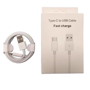 Качественный 1M 3 -футовый тип C USB L Cable Super Fast -Charging Cords Quick Phone Charger Clebre Calepe Calefal для iPhone Samsung Andorid Phone Cable с розничной коробкой