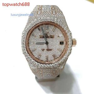 Anpassad Moissanite Diamond Watch Bezel Mechanical Watches Men Hip Hop Jewelry