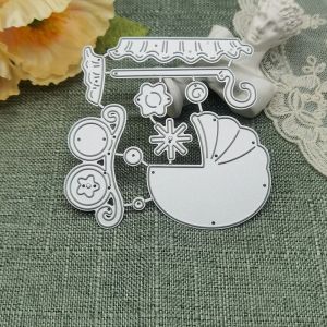 Baby Carriage Metal Cutting Dies DIY Scrapbooking Album Embossing Decorative Handicrafts Greeting Card Knife Mold Punch Stencil