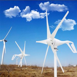 300W Wind Generator 3 or 5 Blades 12V 24V with Wind Charge Controller for Home Use and Monitoring Low Noise Wind Turbine