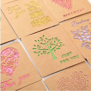10Pcs Wedding Invitations Kraft Blank Valentines Day Gift Slub Wesele Mariage Save the Date Card Making Supplies