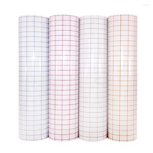 Window Stickers 5M/10M/15M Roll 30CM Wide Clear Application Tape Alignment Grid For Car Wall Craft Art Decal Transfer Paper Adhesive