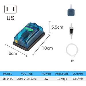 Аквариум-рыба кислородная воздушная насоса одно/двойной выпускной прозрачный звук с антискидной ногой SB-348A SB-248A FOU99
