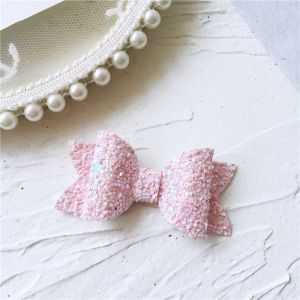 12st cm 6*3cm glitter läder hår båge med helt täckt för hårklipp bowknot boutique hår bågar för pannband