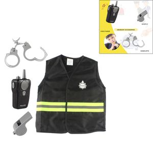 Bambini Officiale di polizia Cosplay Set di costumi Set di abbigliamento Fancy Abbigliamento Set per bambini Abloscio Policeman Uniforme Set con accessorio