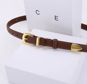 Taurillon belt designer Womens belts Needle buckle 18mm genuine leather girdle woman belt fashionable slim womans waistband box Optional salesperson seventieth