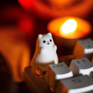 Acessórios Ghost Keycaps para teclado mecânico DIY Personalidade de keycap artesanal