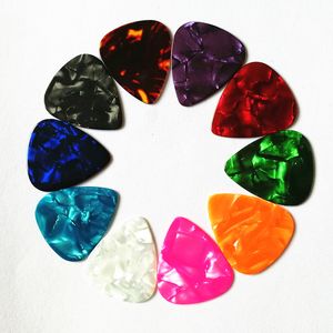 Picks de guitarra de celulóide, venda de pequenas quantidades, branco, azul, vermelho, verde, preto, rosa, Mixing Colors Guitar Pletrum